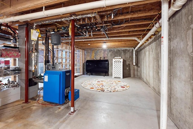 22 Lindas Way, Manchester, ME 04351 - unfinished below grade area with oil tank and a heating unit