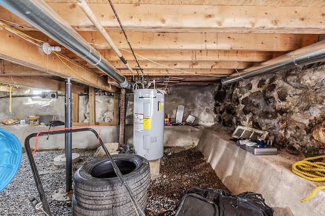 66 Beechwood St, Thomaston, ME 04861 - unfinished basement with electric water heater