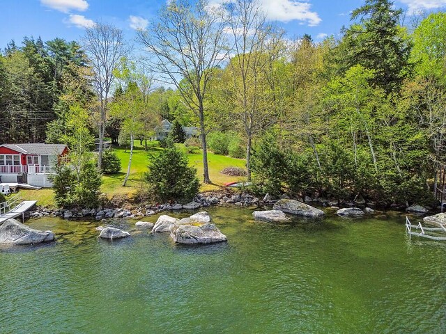 66 Brickett Point Ests, Oakland, ME 04963 - dock with a yard