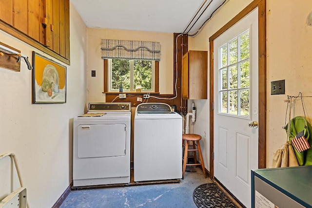 66 Brickett Point Ests, Oakland, ME 04963 - clothes washing area featuring washing machine and clothes dryer