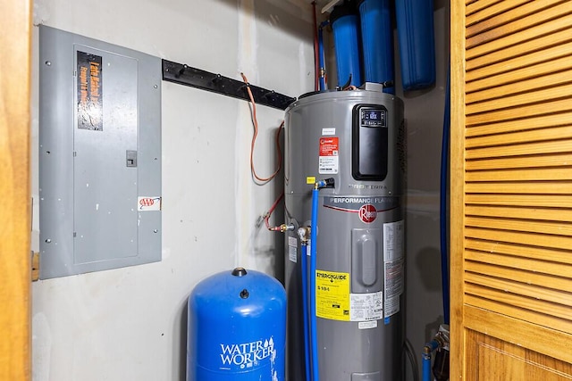 194 Birch Ln, Unity, ME 04988 - utilities with heat pump water heater and electric panel