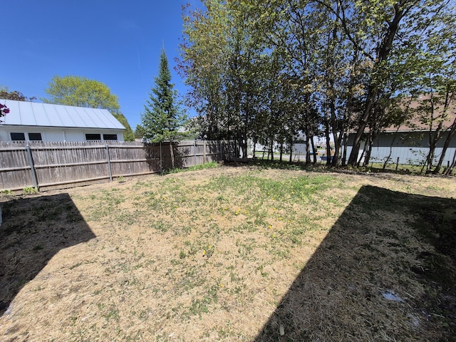 view of fenced backyard