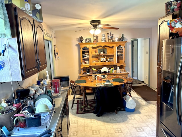 3 Rush Blvd, Millinocket, ME 04462 - dining space with a ceiling fan