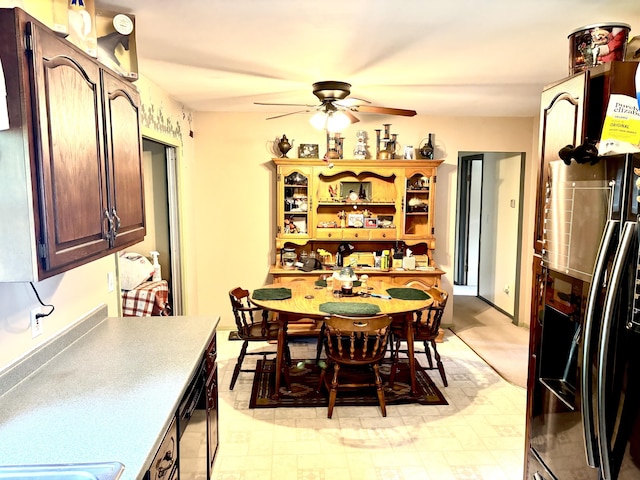 3 Rush Blvd, Millinocket, ME 04462 - dining area with ceiling fan
