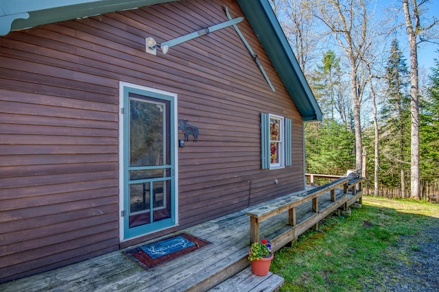 285 Quimby Pond Rd, Rangeley, ME 04970 - view of property exterior with a deck