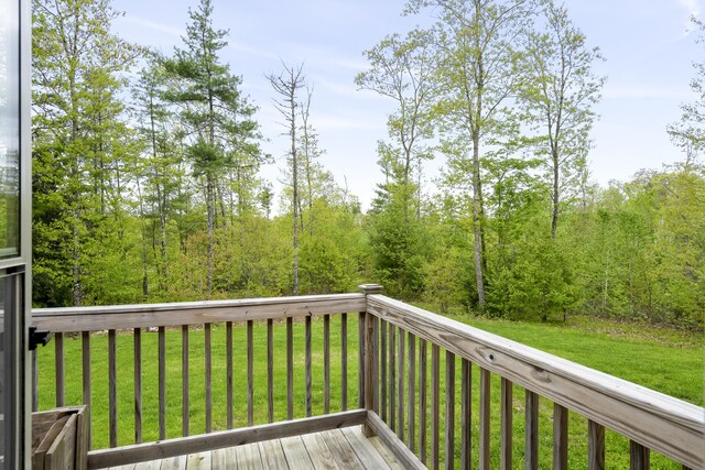 70 Lions Ridge Dr, Alna, ME 04535 - deck with a yard
