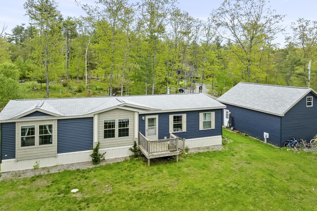 70 Lions Ridge Dr, Alna, ME 04535 - view of front of home with a front yard