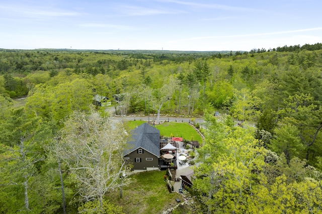 70 Lions Ridge Dr, Alna, ME 04535 - aerial view of property and surrounding area featuring a forest