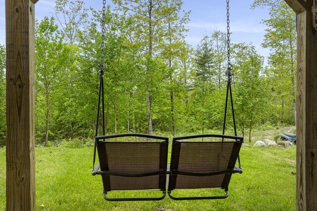 70 Lions Ridge Dr, Alna, ME 04535 - view of grassy yard with a forest view
