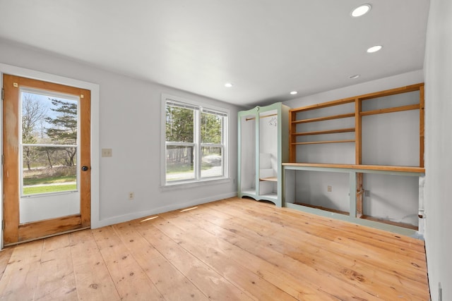 832 Main Rd, Islesboro, ME 04848 - unfurnished room featuring hardwood / wood-style flooring, recessed lighting, and baseboards