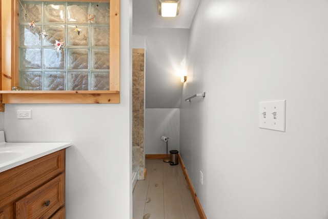 832 Main Rd, Islesboro, ME 04848 - full bathroom featuring vanity and a shower