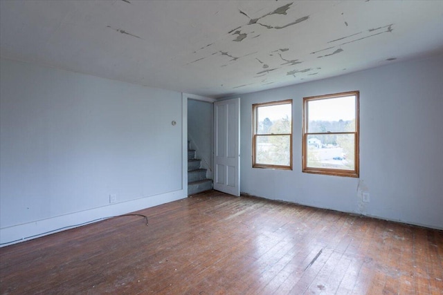 41 Church St, Damariscotta, ME 04543 - spare room featuring wood-type flooring and stairway