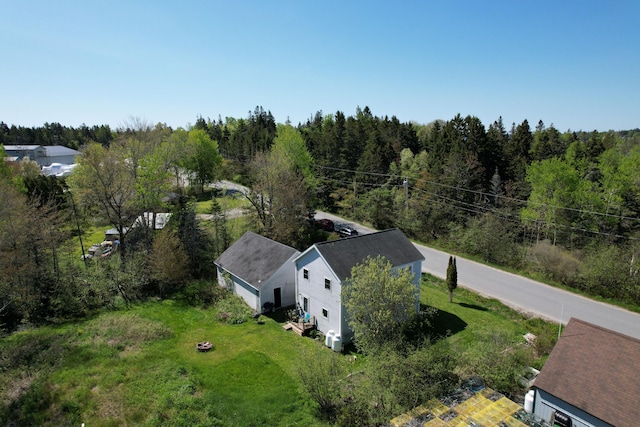26 Flat Iron Rd, Tremont, ME 04653 - view from above of property with a heavily wooded area