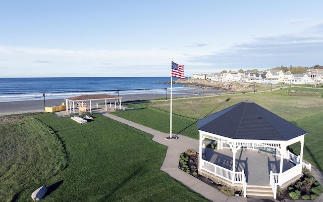 31 Ocean Ave Unit 309, York, ME 03909 - view of grassy yard with a gazebo and a water view