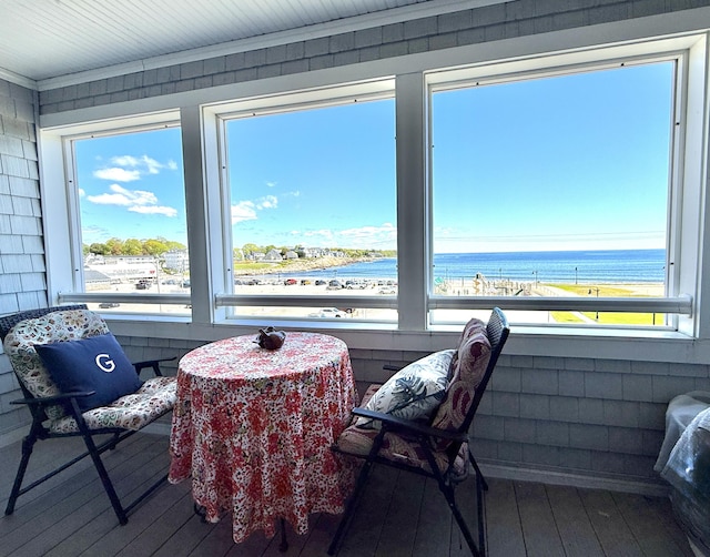 31 Ocean Ave Unit 309, York, ME 03909 - sitting room with wood-type flooring and a water view