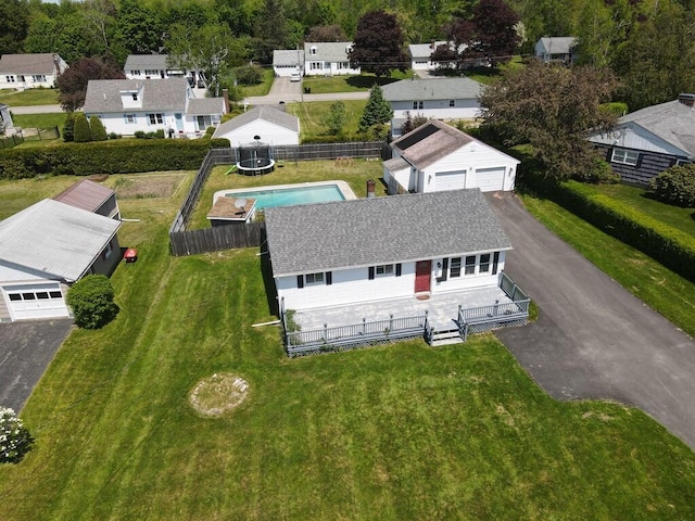 36 Lorraine Ave, Brewer, ME 04412 - aerial perspective of suburban area with a pool area
