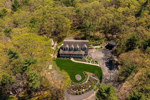8 Silver Ridge Dr, York, ME 03909 - aerial view of property and surrounding area with a forest