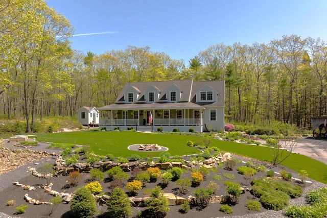 8 Silver Ridge Dr, York, ME 03909 - view of front of property featuring a porch and a front yard