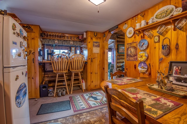 120 S Shore Dr, Rangeley Plt, ME 04970 - carpeted office space with wooden walls
