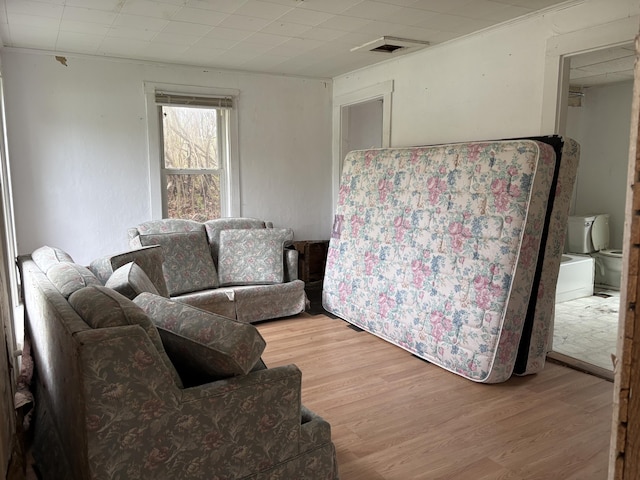 43 Berry Mills Rd, Carthage, ME 04224 - living area with light wood-style floors and ornamental molding
