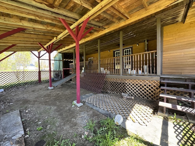 7 Thomas Rd, Sangerville, ME 04479 - view of patio / terrace with an exterior structure and an outdoor structure