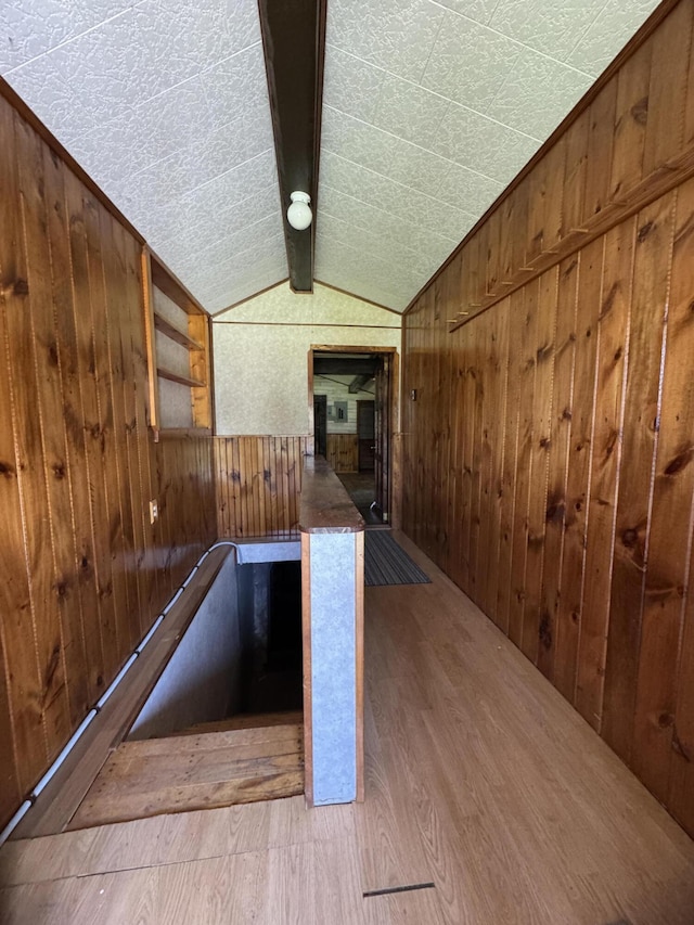 7 Thomas Rd, Sangerville, ME 04479 - interior space with wood walls and wood finished floors