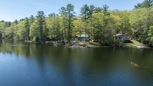 19 Pulpit Rock Rd, Raymond, ME 04071 - water view featuring a heavily wooded area