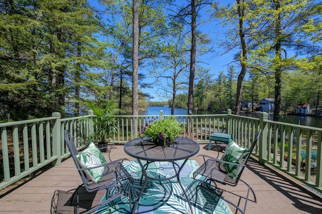 19 Pulpit Rock Rd, Raymond, ME 04071 - deck featuring a water view