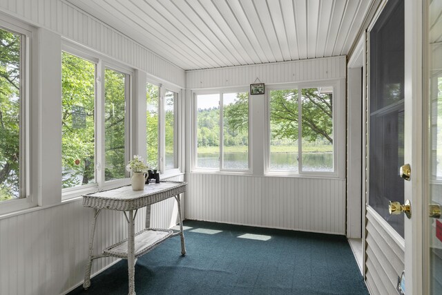 67 Day Mountain Rd, Temple, ME 04984 - sunroom / solarium with a water view