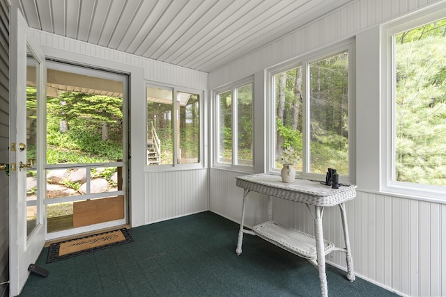67 Day Mountain Rd, Temple, ME 04984 - view of unfurnished sunroom