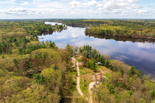 80 Indian Rivers Dr, Eliot, ME 03903 - bird's eye view of a heavily wooded area and a large body of water
