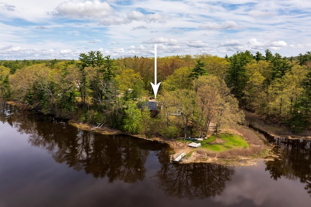 80 Indian Rivers Dr, Eliot, ME 03903 - aerial overview of property's location featuring a heavily wooded area and a large body of water