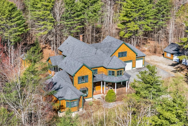 1026 Essex St, Bangor, ME 04401 - aerial view of property and surrounding area featuring a forest