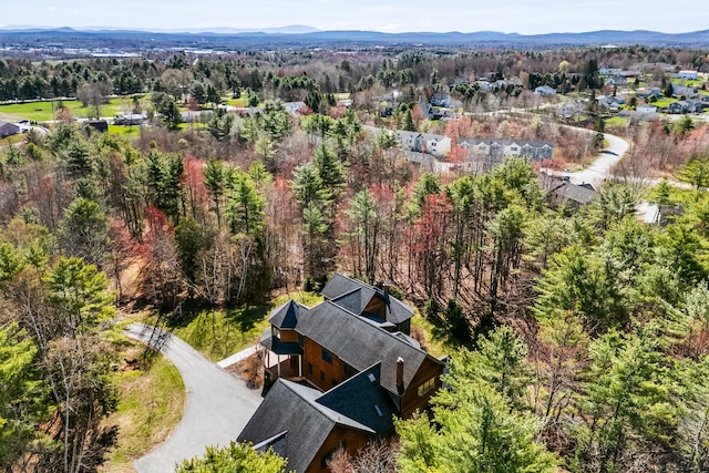 1026 Essex St, Bangor, ME 04401 - drone / aerial view of a forest and a mountain backdrop