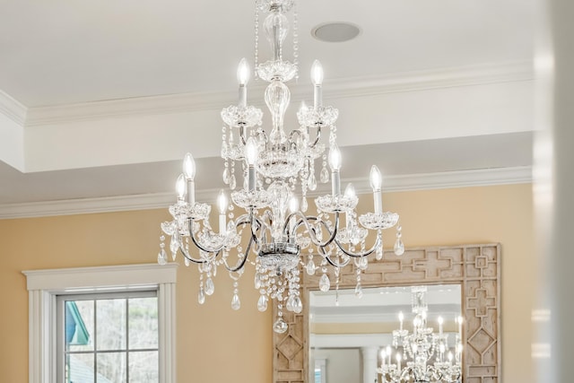 1026 Essex St, Bangor, ME 04401 - detailed view of a chandelier and ornamental molding