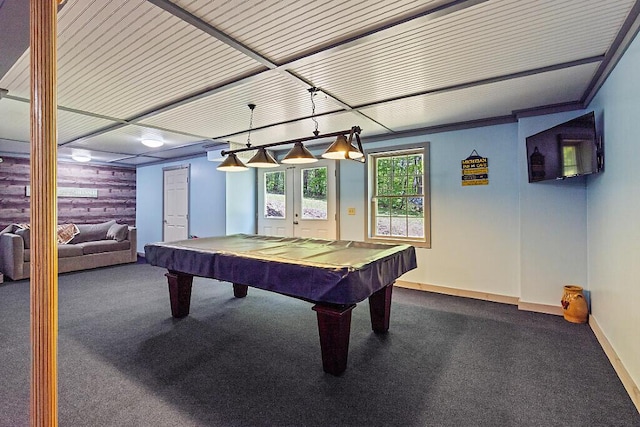 52 Casey Rd, Windsor, ME 04363 - game room featuring baseboards, carpet flooring, and billiards table