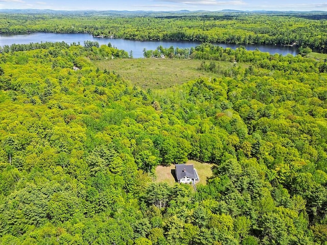 52 Casey Rd, Windsor, ME 04363 - bird's eye view of a forest and a large body of water