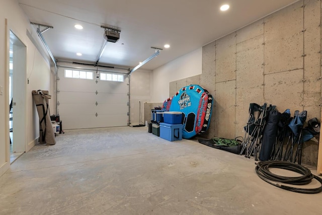 313 Nevells Way, Ellsworth, ME 04605 - garage with a garage door opener and recessed lighting