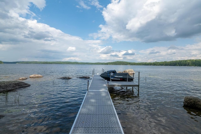 313 Nevells Way, Ellsworth, ME 04605 - dock area featuring a water view and boat lift