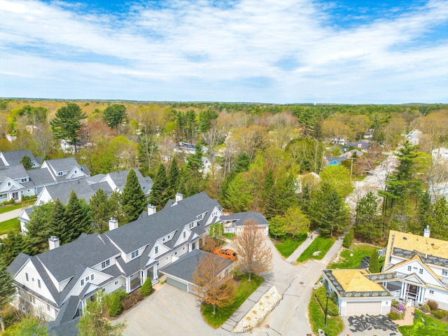 aerial view of residential area