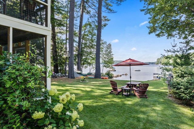 61 Beechwoods Rd, Oxford, ME 04270 - view of grassy yard with a water view