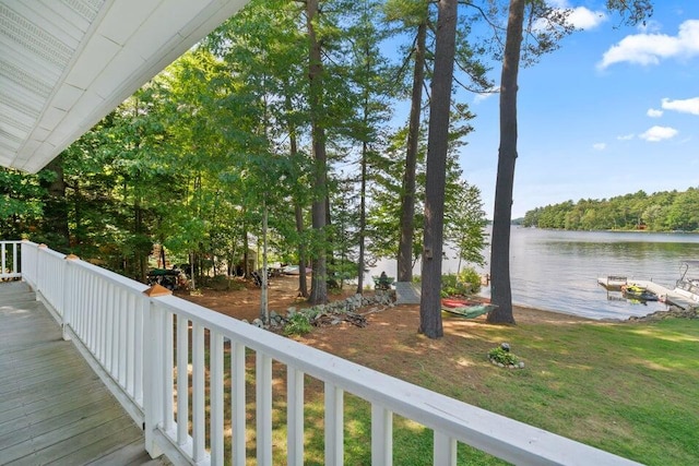 61 Beechwoods Rd, Oxford, ME 04270 - deck with a water view