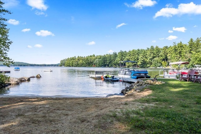 61 Beechwoods Rd, Oxford, ME 04270 - dock with a water view and a wooded view