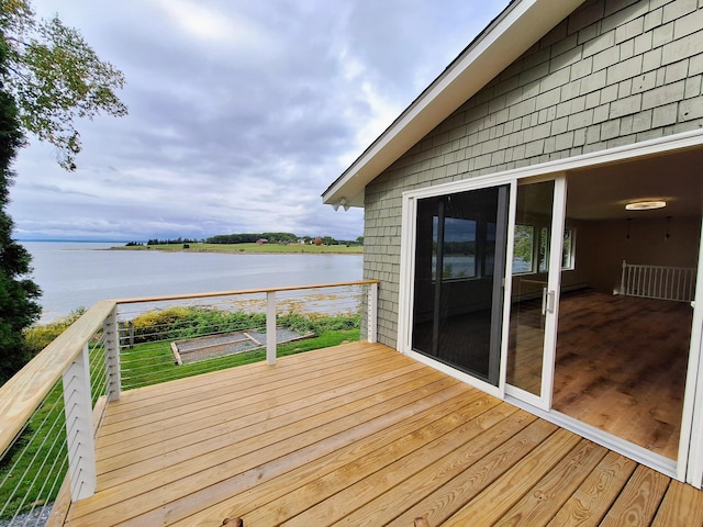 58 Back Shore Rd, Castine, ME 04421 - deck featuring a water view