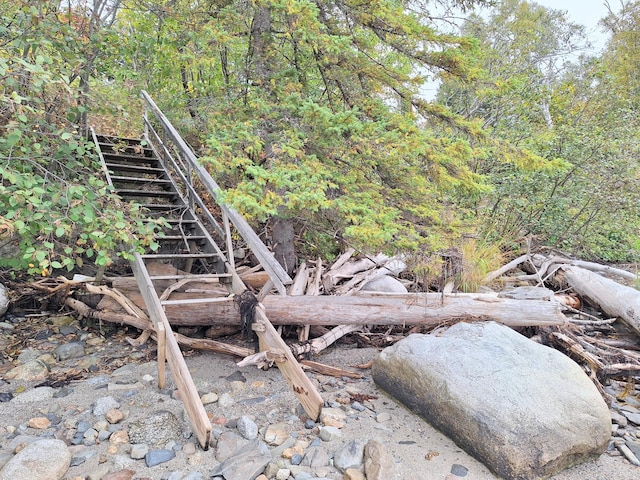 58 Back Shore Rd, Castine, ME 04421 - exterior view of stairway