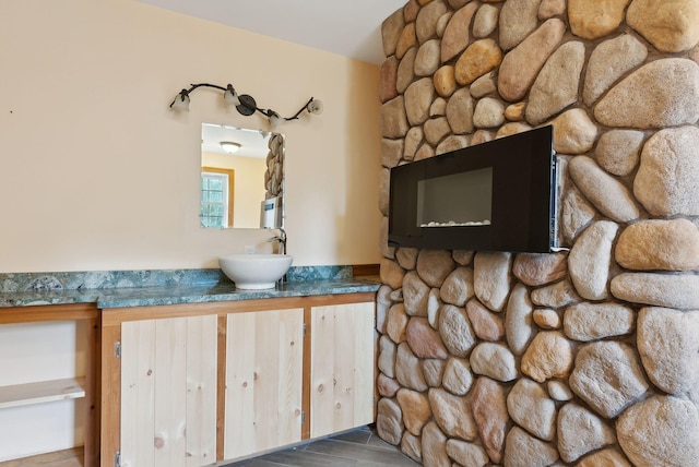 20 Motorcycle Dr, Windham, ME 04062 - bathroom featuring vanity and wood finished floors