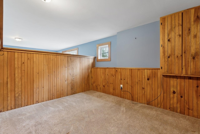 20 Motorcycle Dr, Windham, ME 04062 - carpeted spare room featuring a wainscoted wall and wood walls