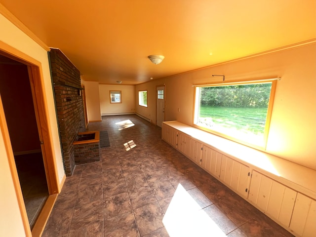 320 Spring Rd, Augusta, ME 04330 - unfurnished living room featuring baseboards