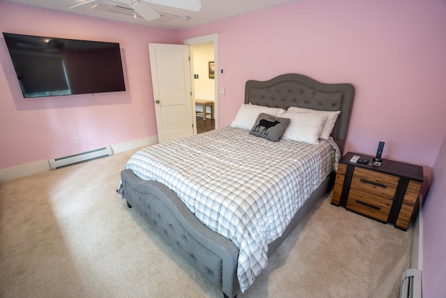106 Webb River Dr, Dixfield, ME 04224 - bedroom with a baseboard radiator and carpet floors