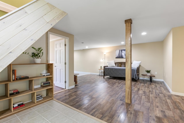 591 Eight Rod Rd, Augusta, ME 04330 - bedroom featuring wood finished floors, baseboards, and recessed lighting